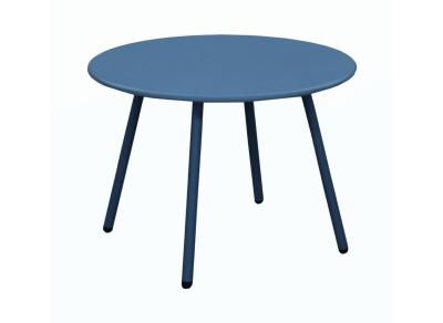 Table basse RIO Ø50X H35cm, chassis acier cataphorèse coloris BLEU, Alizé