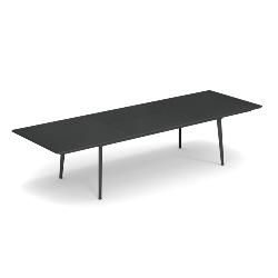 Table PLUS4 allongeable 220/330x110 haut 76cm plateau plein en acier coloris NOIR ANTHRACITE Emu