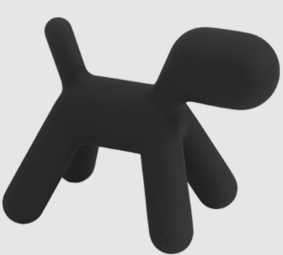 CHIEN PUPPY XS Chien abstrait extrat small noir en polypropylene Magis 