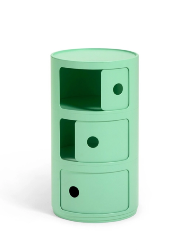 Meuble COMPONIBILI BIO coloris Vert, 3 tiroirs, 100% biomatériau, L32XH58cm Kartell