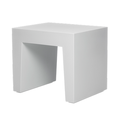 Tabouret /table basse Concrete gris clair 40 x 50 x 43 cm 100 % polyéthylène recyclé Fatboy