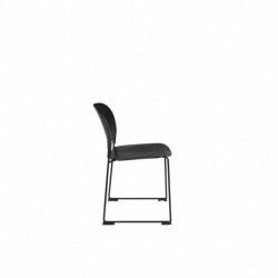 Chaise STACKS Noire en polypropylène renforcé de fibre de verre avec finition mate White Label