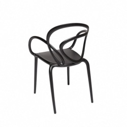 Chaise LOOP en polypropylene coloris noir  design Font 