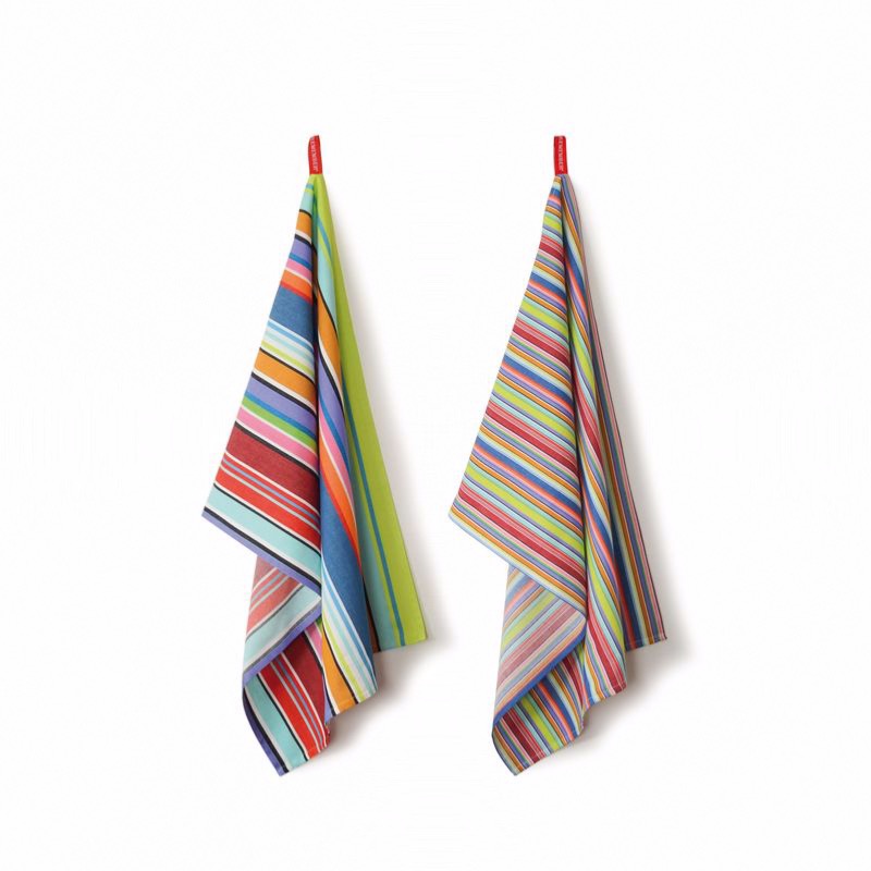 Lot De 4 Torchons Multicolores 50x70 Cm – 100 % Coton Épais Et Absorbant Öko-Tex