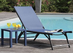TABLE BASSE LOU 40X40X36CM EN ALU COLORIS Bleu Alizé
