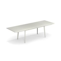 Table PLUS4 allongeable 160/270x90 haut 76cm plateau plein en acier coloris blanc mat Emu