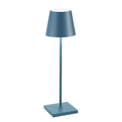 Poldina Pro - Lampe de table Ø111x380mm - Bleu - 2.2W LED 180/203lm Zafferano