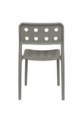 Chaise Serra Grise 53x41xH80 cm. Polypropylène Plastique