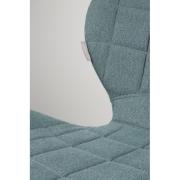 Chaise OMG tissu polyester coloris BLEU ZUIVER
