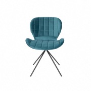 Chaise velours OMG bleu petrol - Zuiver