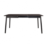 Table à manger GLIMPS - extensible 120-162x80cm en bois teinté noir - Zuiver