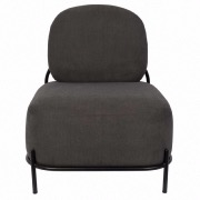 Fauteuil design en tissu Polly - gris