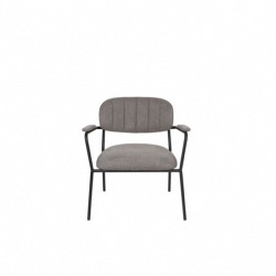 Fauteuil Lounge JOLIEN black/grey Rembourrage en tissu mixte(95% polyester, 5% nylon) 