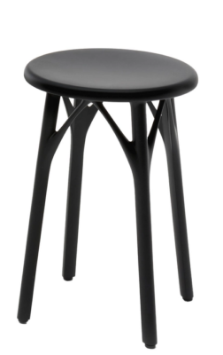 Tabouret A.I noir en matériaux recyclés - H : 45 Kartell