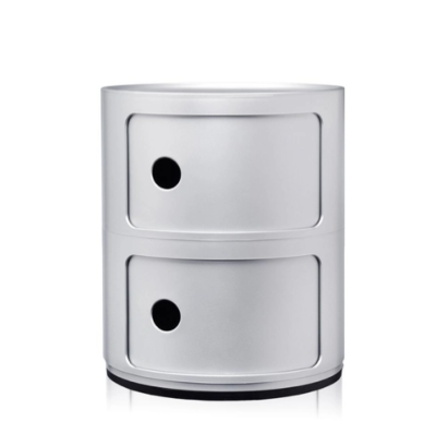 Meuble COMPONIBILI coloris argent, 2 tiroirs L32XH40cm Kartell