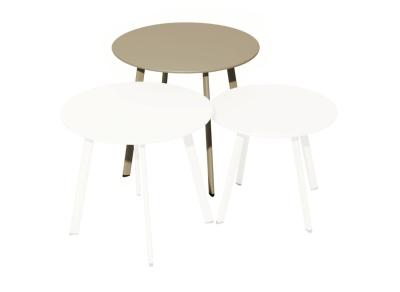 TABLE MASSAI 50, chassis acier epoxy couleur SAND 50X43 H cm PROLOISIRS