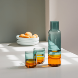 VERRE DEGRADE BLEU/ORANGE LOT DE 2 REMEMBER