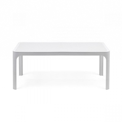 Table basse NET TABLE 100 en polypropylène coloris BLANC hauteur 40, longueur 100, largeur 60 Nardi