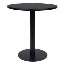 Table Bistro METSU - en acier laqué époxy NOIR - Ø 70 cm - ZUIVER