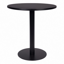 Table Bistro METSU - en acier laqué époxy NOIR - Ø 70 cm - ZUIVER