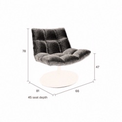 Fauteuil Lounge BAR - coloris vintage brown - DUTCHBONE