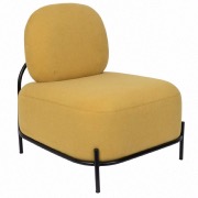 Fauteuil design en tissu Polly - jaune