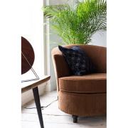 Coussin OTTAVA bleu foncé, 45x45 cm, 74% de viscose, 21% de polyester, 5% de coton