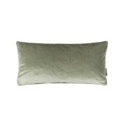 Coussin SPENCER rectangulaire 60x30cm coloris vert tissu en 39 % Viscose, 31 % coton, 30 % acrylique