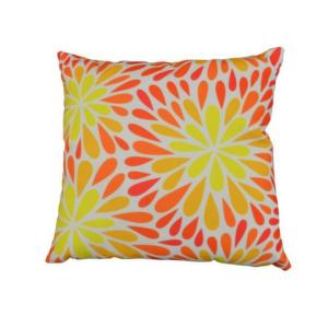 COUSSIN DECOR MOTIF 45x45 FLEURS JAUNES