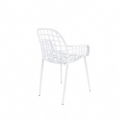 Fauteuil empilable ALBERT KUIP aluminium laqué époxy Blanc - ZUIVER