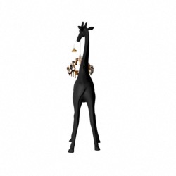 Lampe Giraffe XS In Love en polyethylène coloris Noir Hauteur 100cm design Marcantonio Marque Qeeboo