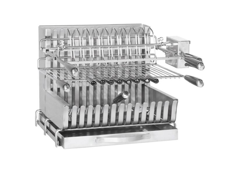 Tournebroche électrique 220V Pour Barbecue - Moteur Inox, Capacité 5-8 Kg - Pour Gril à Gaz, Charbon