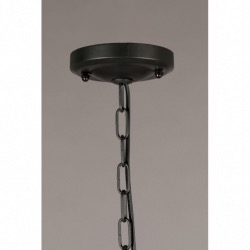 Lampe Suspension ARCHER L  Ø26,5XH57cm abat jour perforé en fer recouvert de poudre Dutchbone