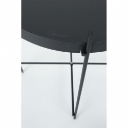Table d'appoint CUPID coloris noir Ø43x45cm plateau de table amovible en verre ZUIVER