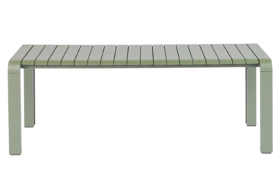 Banc VONDEL en aluminium VERT charge maxi 140kg L129,5XP45XH45cm Zuiver