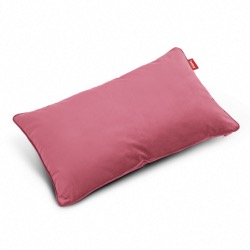 Coussin oreiller rose profond touche velour, tissu exterieur 100% polyester et interieur polyester 