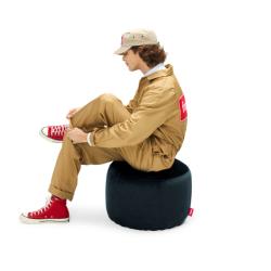 Pouf point velours recyclé nuit Fatboy