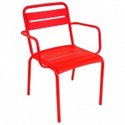 Fauteuil STAR - acier rouge écarlate - empilable - EMU