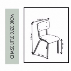 Chaise d’écolier Enfant Little Suzie 3-6 ans - uni Vert Menthe – Pieds blancs - LES GAMBETTES