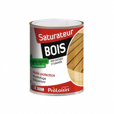 Huile saturateur bois bidon de 750 ml. Fabrication Française