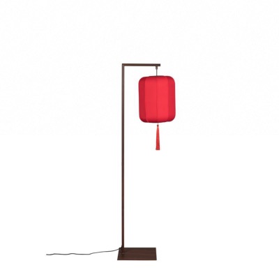 Lampadaire SUONI rouge L30xH32xP157 cm  Abat-jour rouge Dutchbone