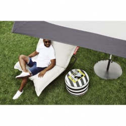 Grand Pouf Fatboy the Original Outdoor coloris gris 180x134cm tissu sunbrella 