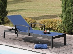 PAIRE D'ACCOUDOIRS THEMA, coloris GRAPHITE en aluminum epoxy PROLOISIRS