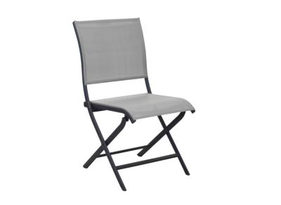 Chaise ELEGANCE aluminium Perle/Graphite - Océo