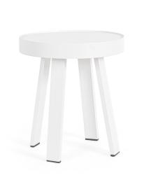 Table basse SPYRO 41 BLANC, aluminium peint à poudre polyester, dim : Ø41 x H46cm Andrea Bizzotto