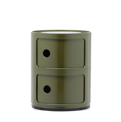 Meuble COMPONIBILI coloris vert, 2 tiroirs en acrylonitrile butadiène styrène L32XH40cm Kartell