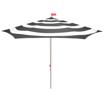 Parasol Ø350cm rayé Anthracite/Blanc Fatboy