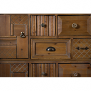 Buffet vintage JOVE en bois -  2 portes 8 tiroirs - Dutchbone 