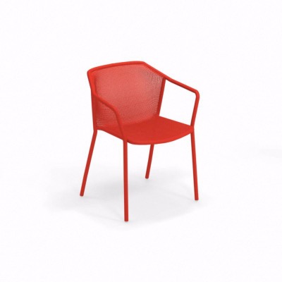 Fauteuil Darwin empilable - rouge - EMU