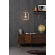 Lampe suspension CUBO, revêtement poudre noire, L 170 cm réglable